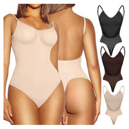 Backless Shapewear Sexy Thong Body Shaper Butt Lifter Bodysuit