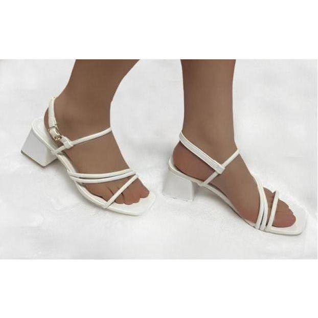 Women Minimalist Chunky Heeled Mule Sandals