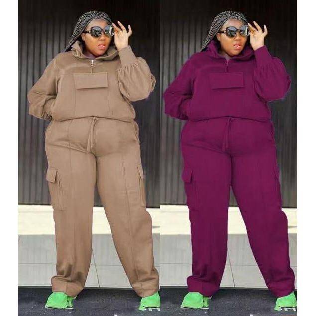Long Sleeve Knit Top & Elastic Waist Pant Two Piece Tracksuit Set