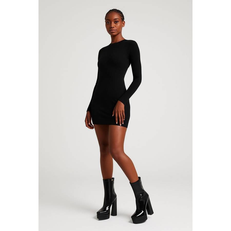 Chunky Platform Thick Leather Heel Boots