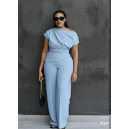 One Shoulder Formal wear 2 Pieces Set