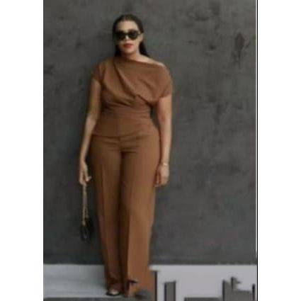 One Shoulder Formal wear 2 Pieces Set