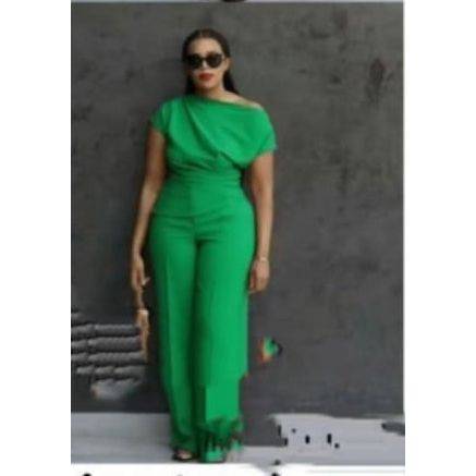 One Shoulder Formal wear 2 Pieces Set
