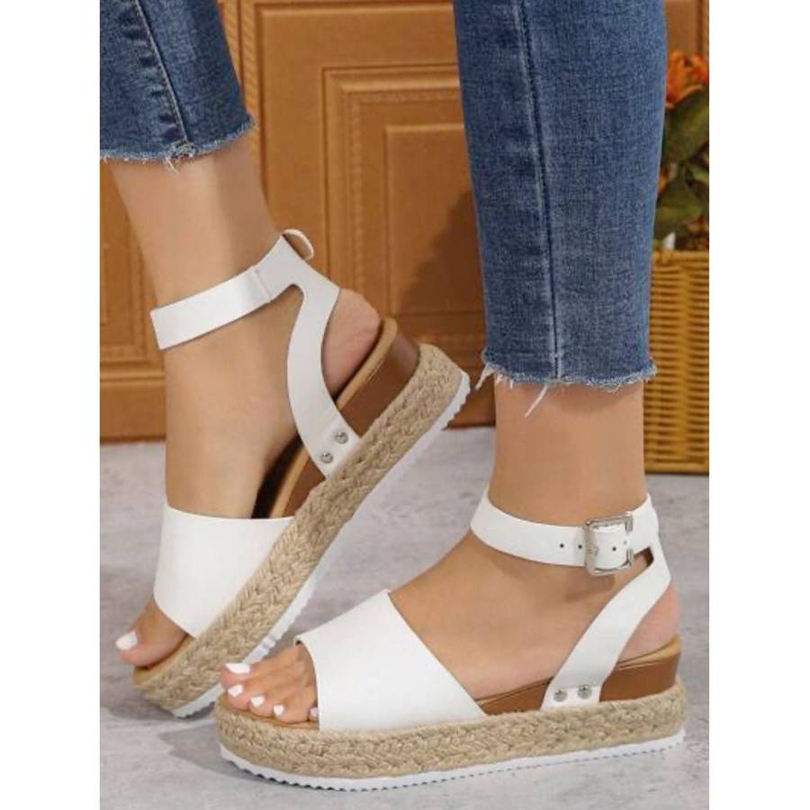 Summer Beach Platform Heel Sandals Open Toe Shoe.
