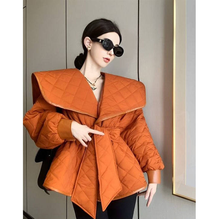 Casual Padded Jacket - ORANGE / L