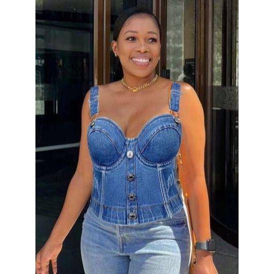 Sexy Denim Crop Top