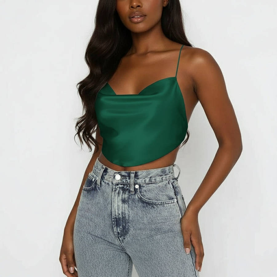Chic Fashion Straps Sexy Backless Crop Top