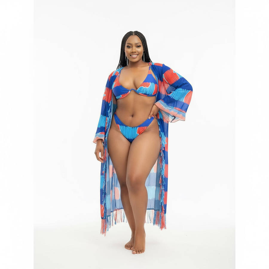 Print 3 piece Bikini Set