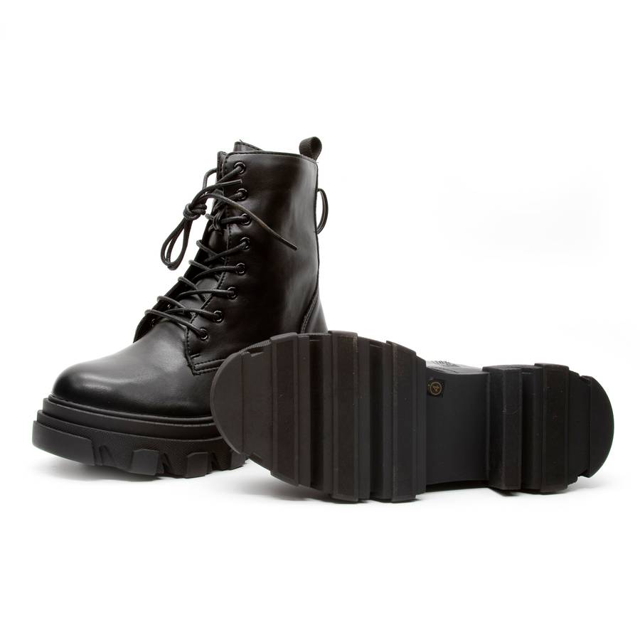 lace-up ankle boots with a chunky lug sole