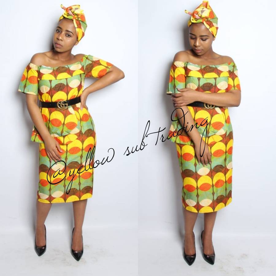 off shoulder ankara dress