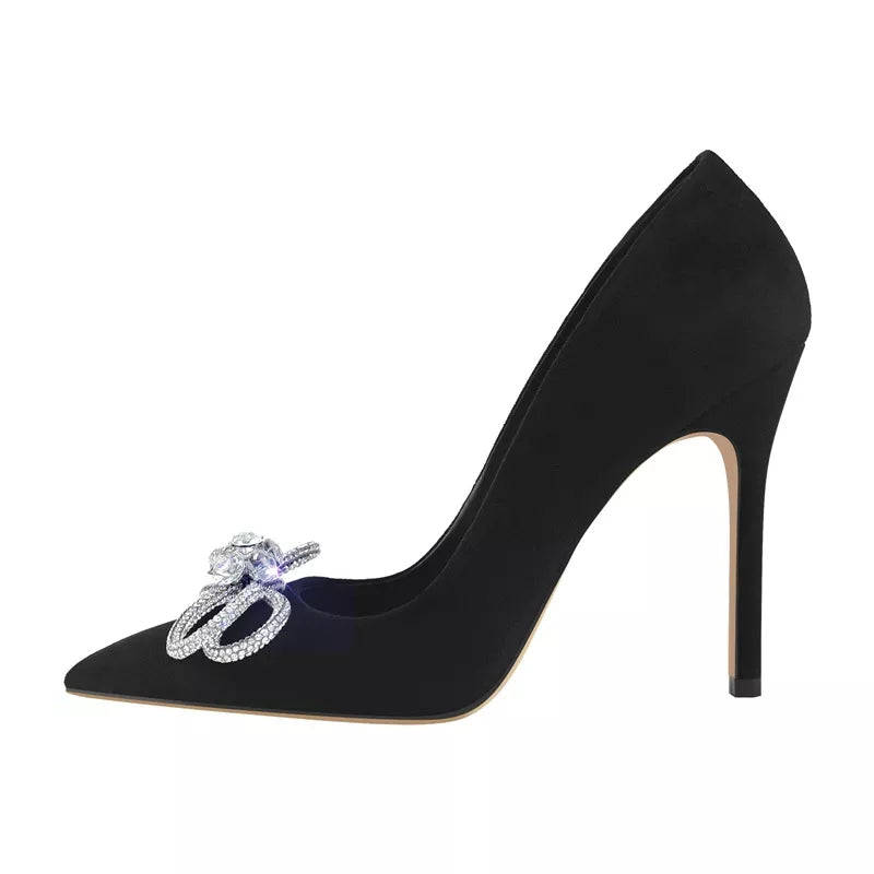 Cristal Butterfly pointed toe high heel