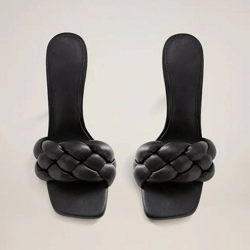 Open Toe Flat Casual Slipper - BLUE / 3