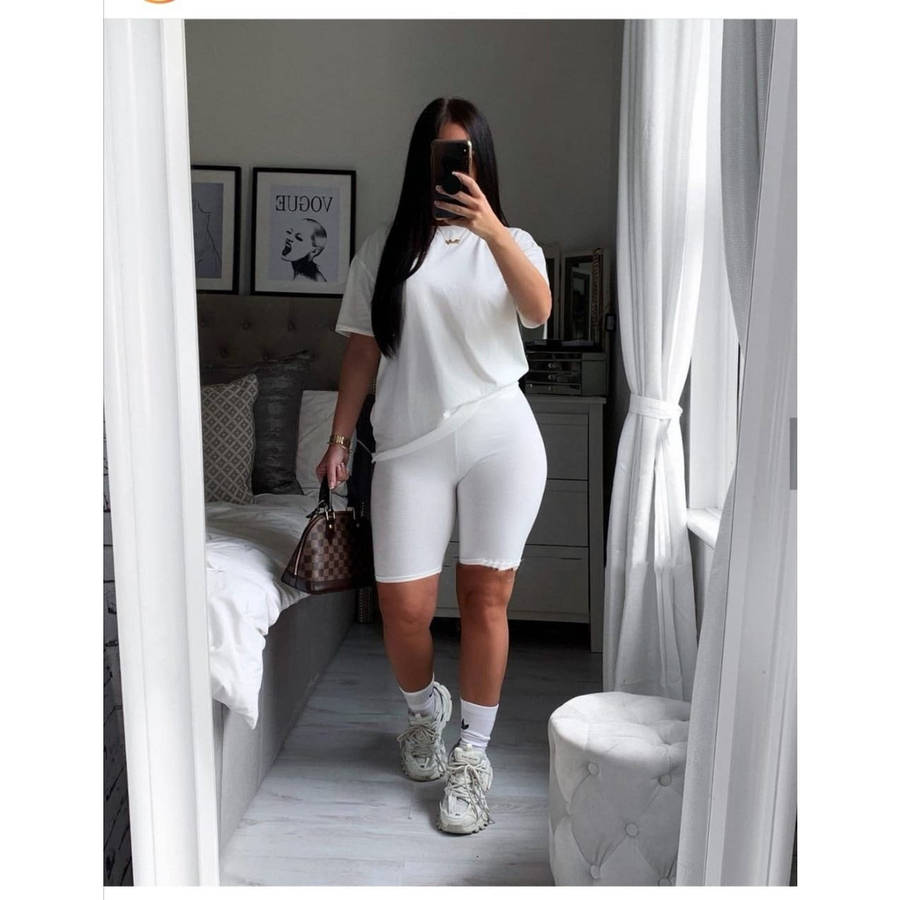 Weakened Vibe Short Set - WHITE / S