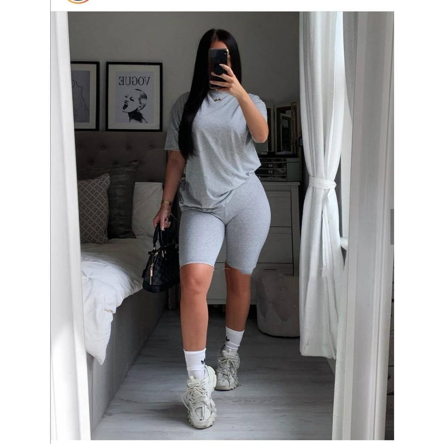 Weakened Vibe Short Set - GRAY / L