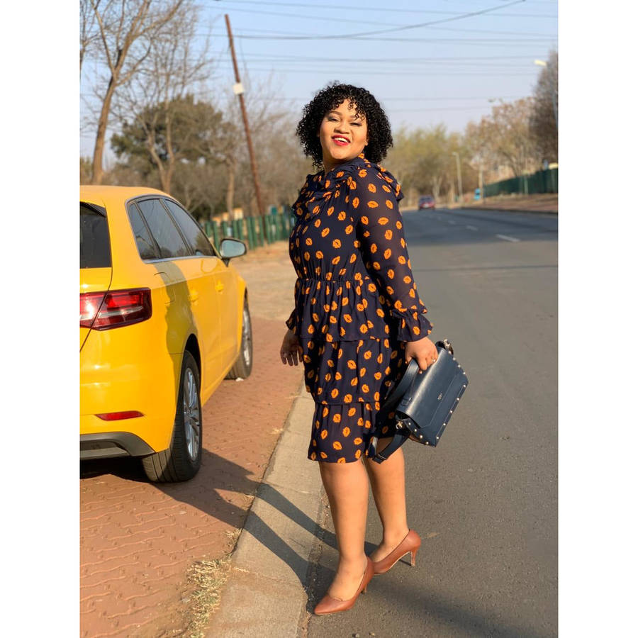 Print Vintage Dress - 36