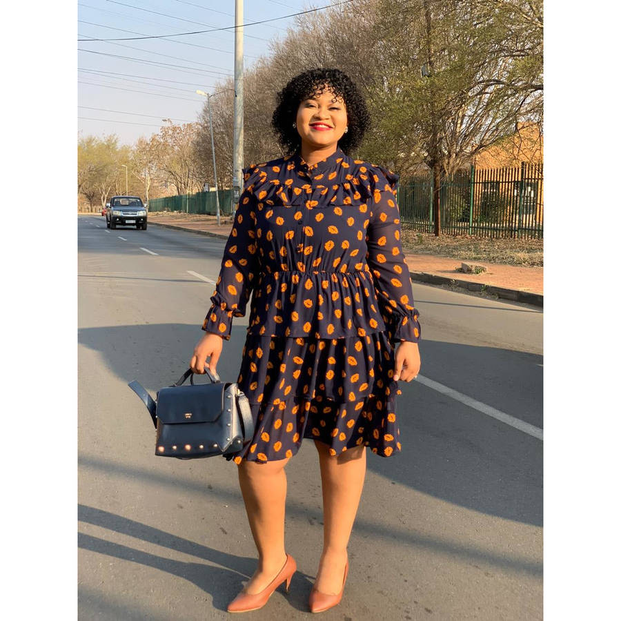 Print Vintage Dress - 36