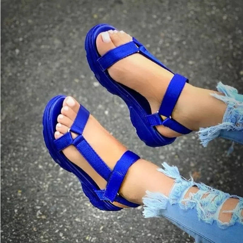 Flat Comfortable Sandals - RED / 4