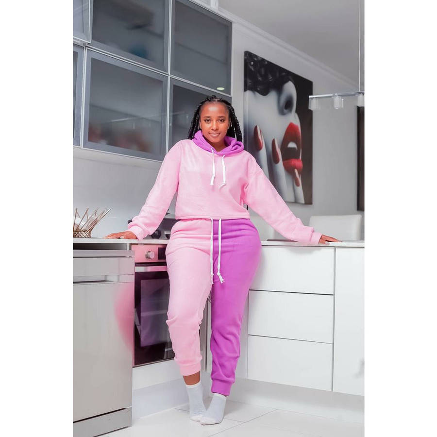 Two Tone Sweaters Tracksuit Set