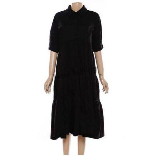V-Neck Malia Dress - WHITE / M