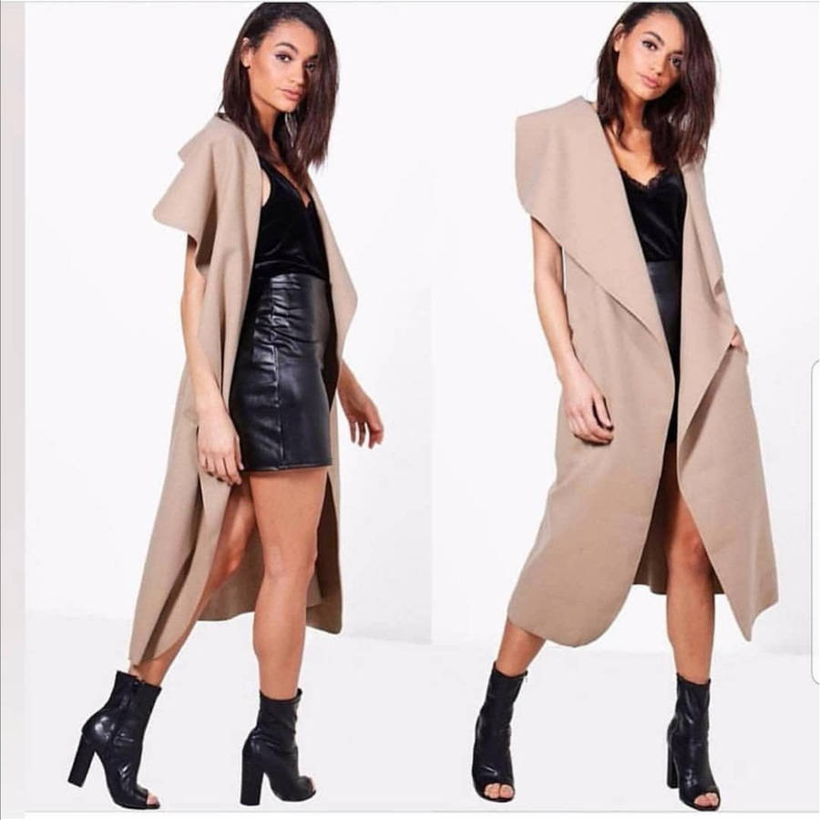 Sleeveless Long Coat 