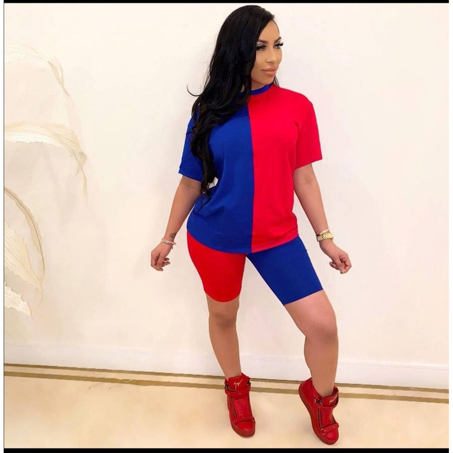 Patchwork Two Pieces Set