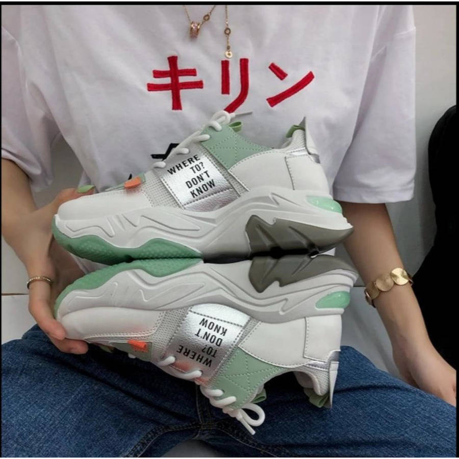 Platform Sneakers - GREEN / 5