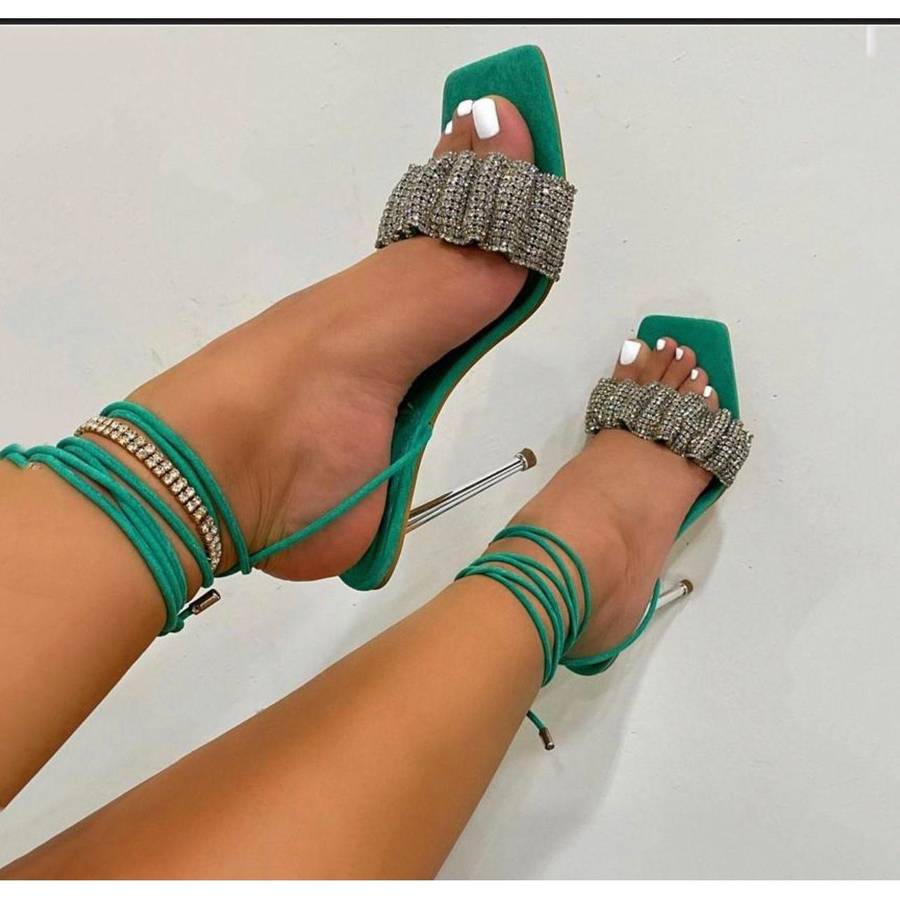 Open Toe Ankle Buckle Strap Shoes - ORANGE / 3