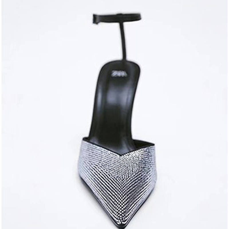 Rhinestone Back Strap Sandals