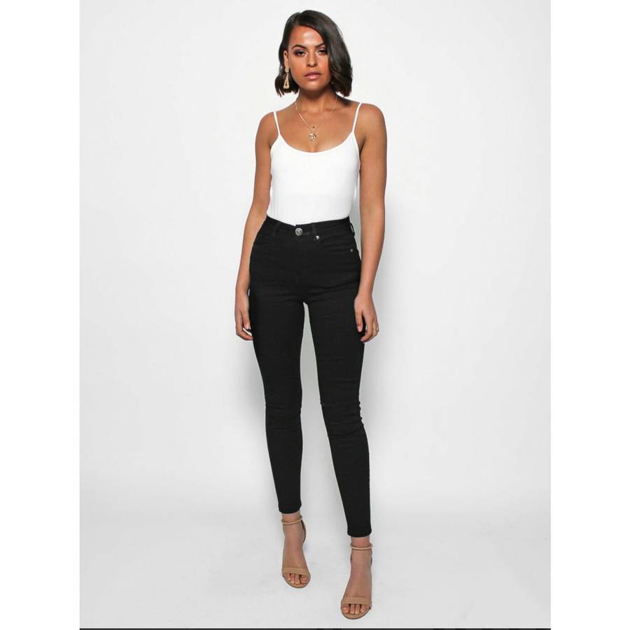 High Waisted Black skinny Jeans