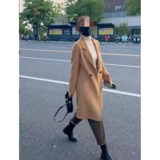 Single Button Long Waterfall Coat