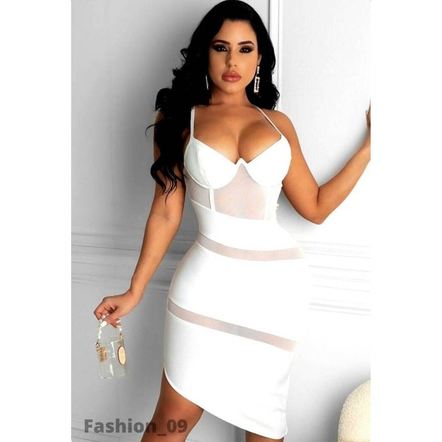 Sexy Mesh Patchwork Bodycon Dress