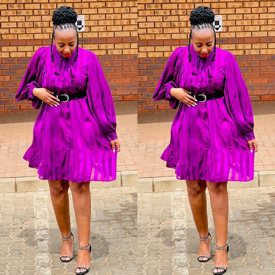 Button Detailed Midi Bubble Dress