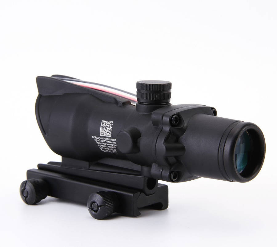 ACOG 4X32 Fiber Source Red Illuminated Scope black color Tactical Hunting Riflescope