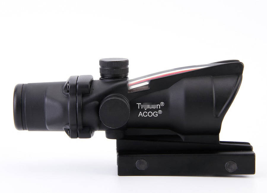 ACOG 4X32 Fiber Source Red Illuminated Scope black color Tactical Hunting Riflescope