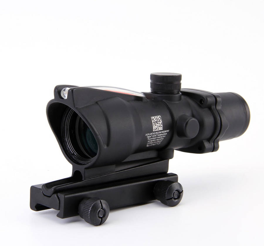 ACOG 4X32 Fiber Source Red Illuminated Scope black color Tactical Hunting Riflescope