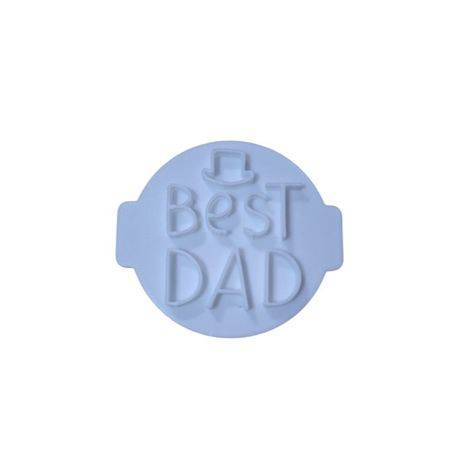Hubbe Cookie Cutter - Best Dad with Top Hat Embosser