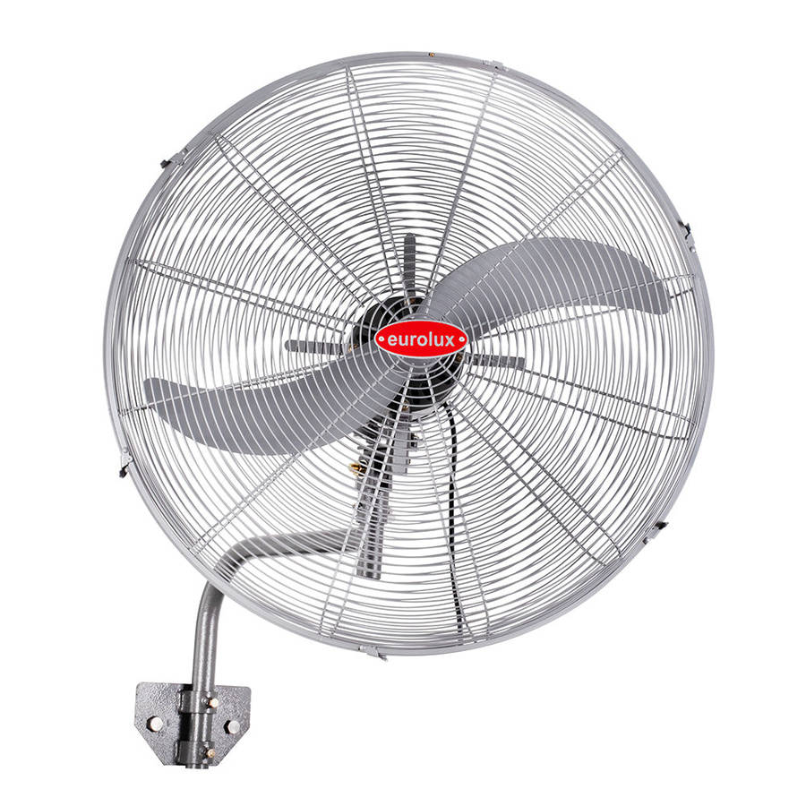 Eurolux Hurricane Wall Fan 2 Blades Silver
