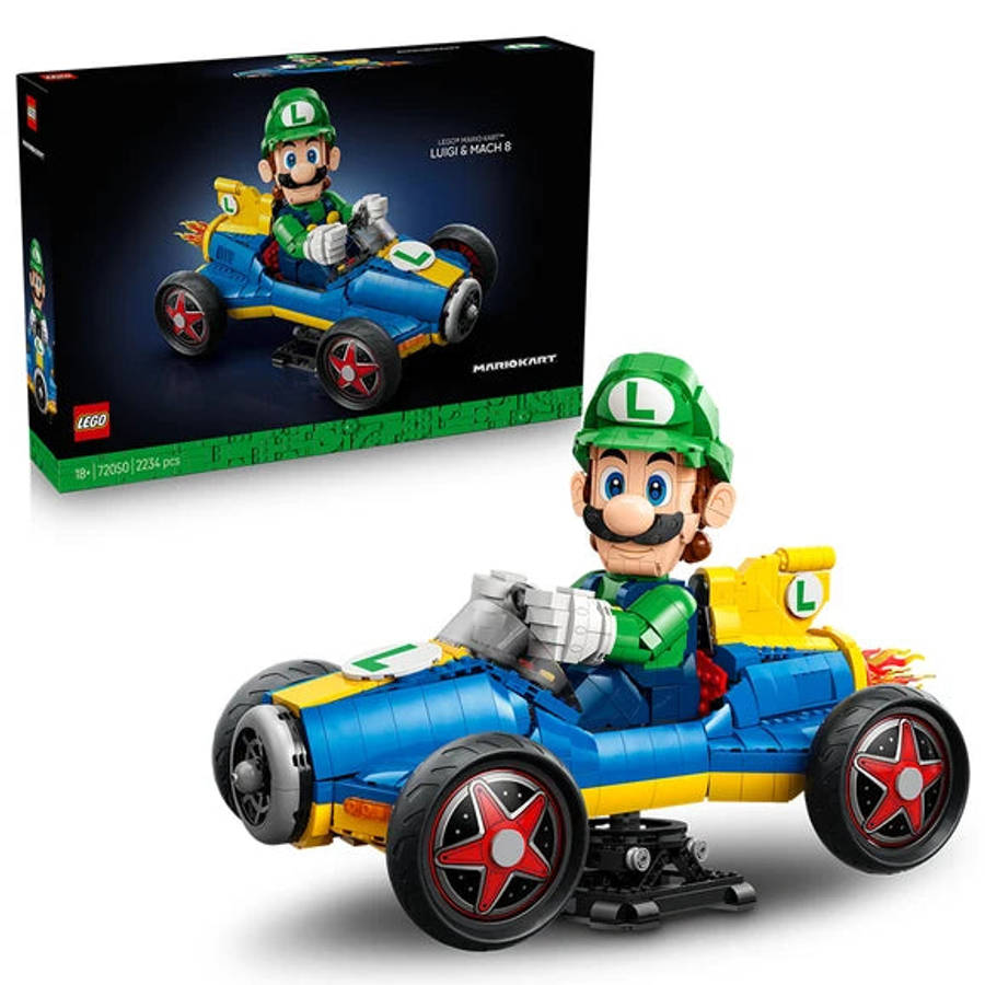 LEGO 72050 Super Mario Mario Kart  Luigi & Mach 8, Collectible Model