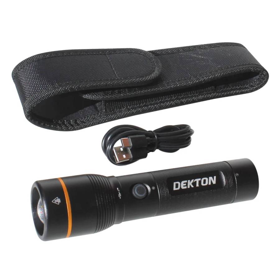 DEKTON Pro Light XP 2000 Professional Rechargeable Torch - 2000 Lumens / 300m Distance
