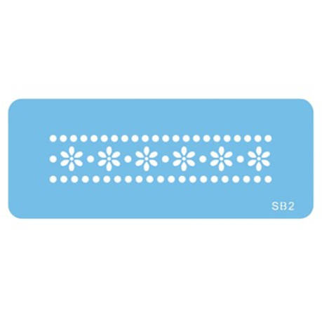 Jem Stencil - Daisy and Dots Border - 102 x 22mm / 4 x 1