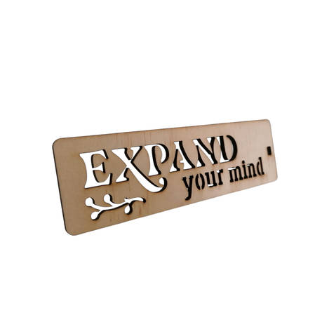 Wooden Expand Your Mind Bookmark Stencil