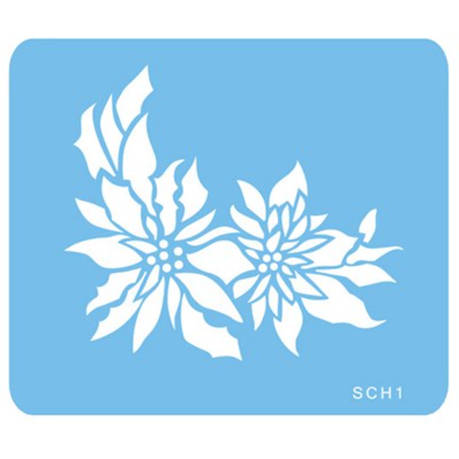 Jem Stencil - Poinsettia - 104 x 93mm / 4 x 3.6