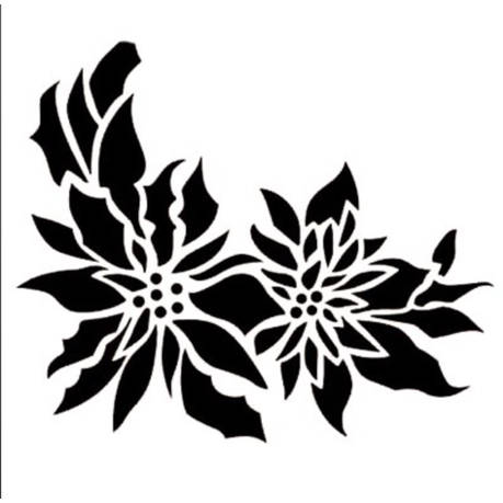Jem Stencil - Poinsettia - 104 x 93mm / 4 x 3.6