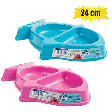 Pet cat-bowl 24cm fish-shape