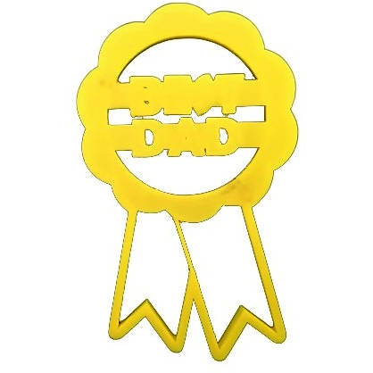 Hubbe Cookie Cutter - Best Dad Ribbon