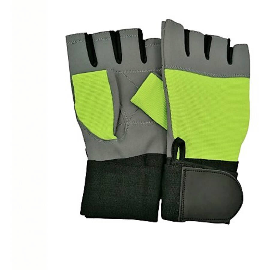 Training gloves with Wrist Support - Green - Large