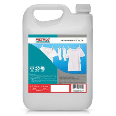 Parrot Products Janitorial Bleach 3% 5 Litre JA0401B