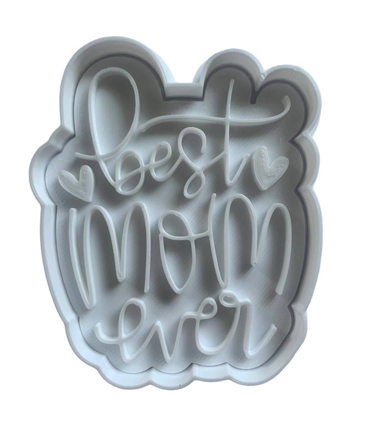 Hubbe Cookie Cutter - Best Mom Ever with Hearts