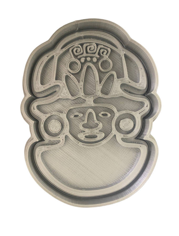 Hubbe Cookie Cutter - Aztec Head Statue 1