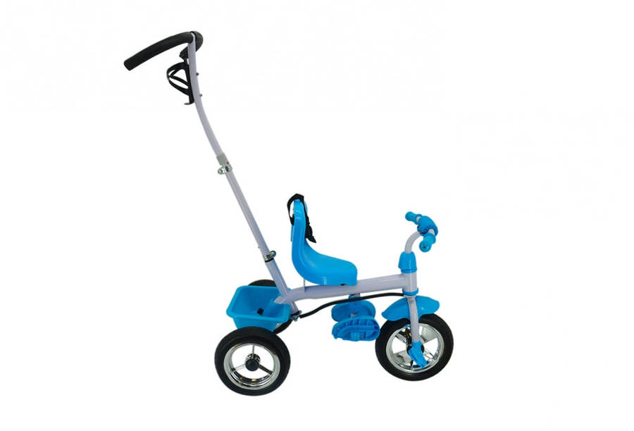 TRICYCLE WITH TURNING HANDLE BLUE